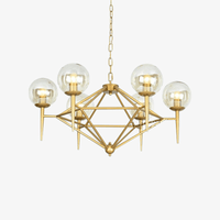 Lustre Vintage Doré et Boule en Verre - Style Loft | Marco Lucetti
