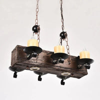 Lustre Vintage en bois et métal | Marco Lucetti