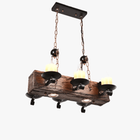 Lustre Vintage en bois et métal | Marco Lucetti