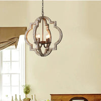 Lustre Vintage en bois massif pour un salon élégant | Marco Lucetti