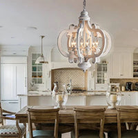 Lustre vintage en bois pour ferme et loft rétro - DécoCampagne | Marco Lucetti Diamètre 50 cm