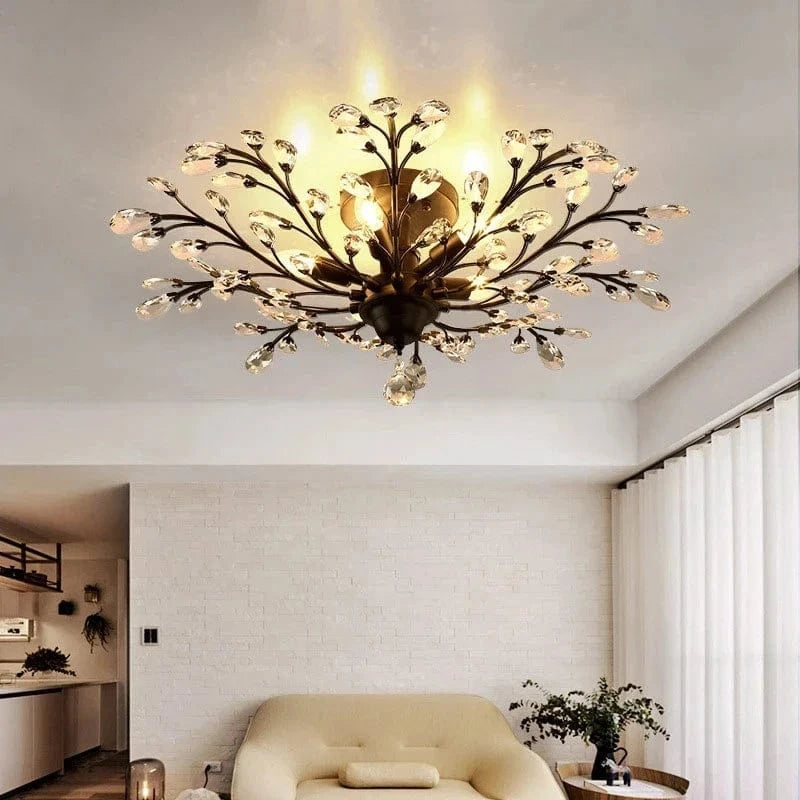 Lustre Vintage en Cristal LED Nordique pour Salon et Chambre | Marco Lucetti