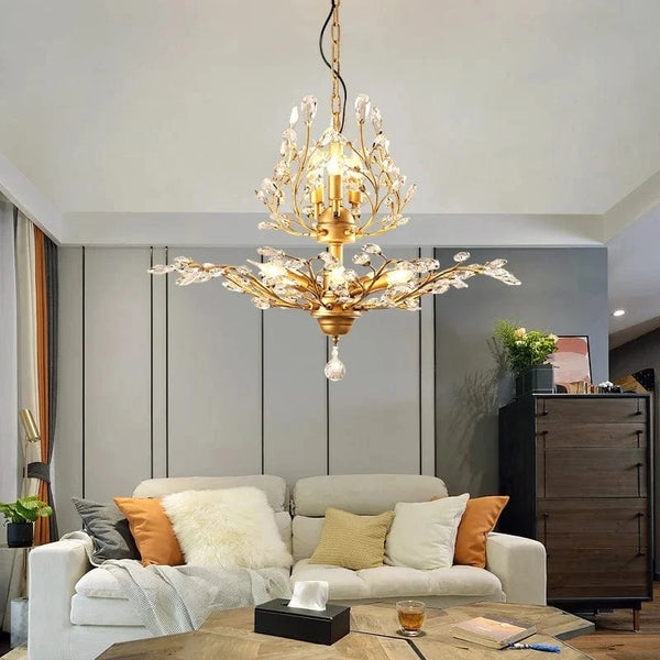 Lustre Vintage en Cristal LED Nordique pour Salon et Chambre | Marco Lucetti