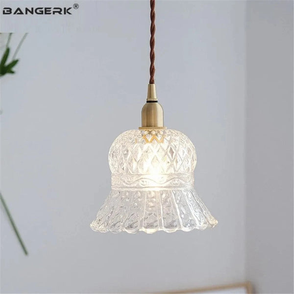 Lustre Vintage en Laiton avec Suspension en Verre pour un Style Maison Luxueux | Marco Lucetti