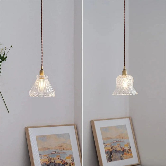 Lustre Vintage en Laiton avec Suspension en Verre pour un Style Maison Luxueux | Marco Lucetti