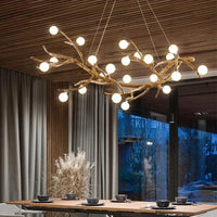 Lustre Vintage en Résine avec Branches d’Arbre LED - Édition Limitée | Marco Lucetti