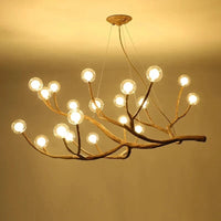 Lustre Vintage en Résine avec Branches d’Arbre LED - Édition Limitée | Marco Lucetti