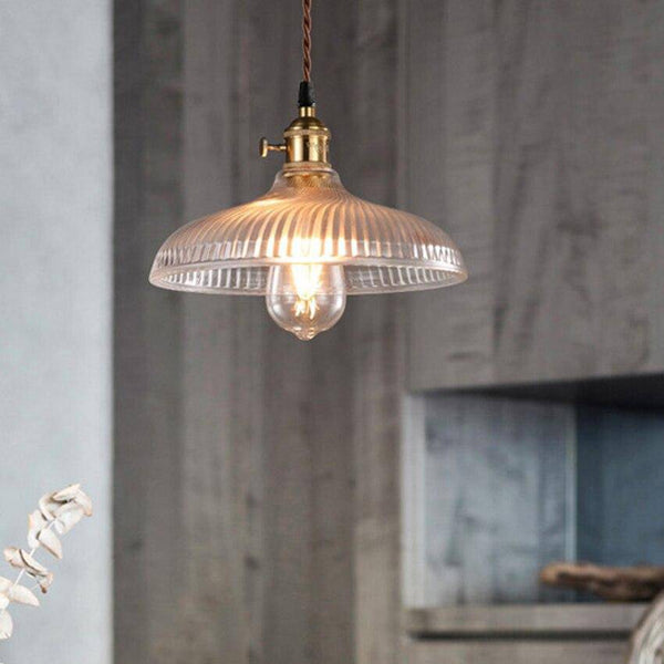 Lustre Vintage en Verre et Doré | Marco Lucetti