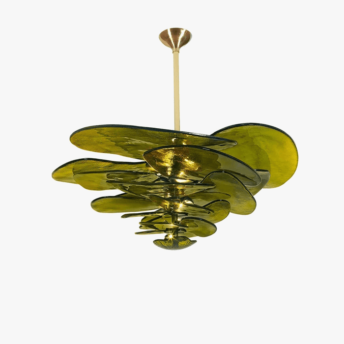 Lustre Vintage en Verre Transparent par un Styliste Italien | Marco Lucetti