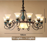 Lustre Vintage Européen en Céramique et Métal - Design Antique | Marco Lucetti