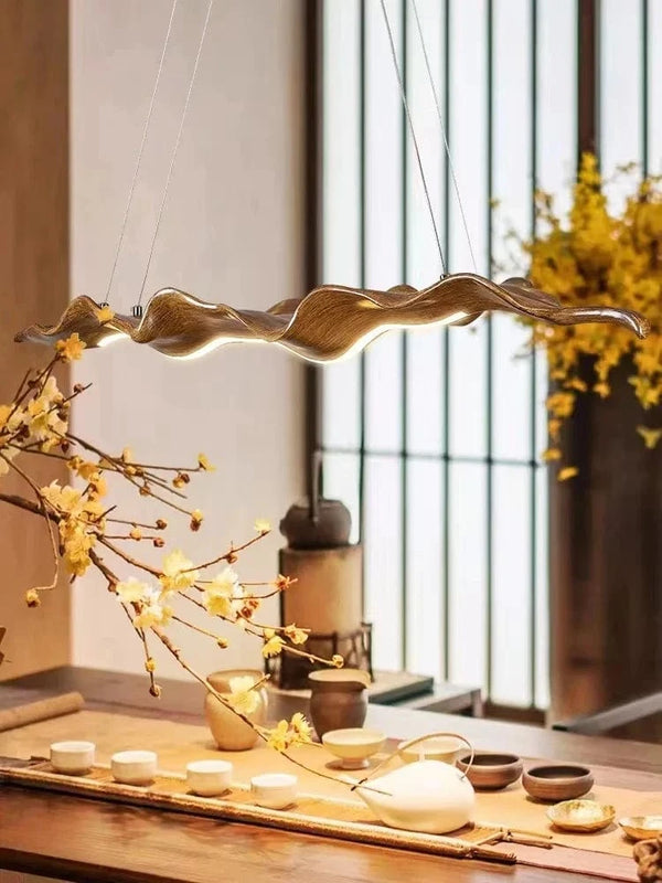 Lustre Vintage Feuilles en Résine avec Lumières Dimmables et Télécommande - Collection Rétro Chic | Marco Lucetti