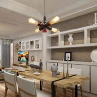 Lustre Vintage Industriel Loft Steampunk Tuyau d'Eau LED | Marco Lucetti Rouiller