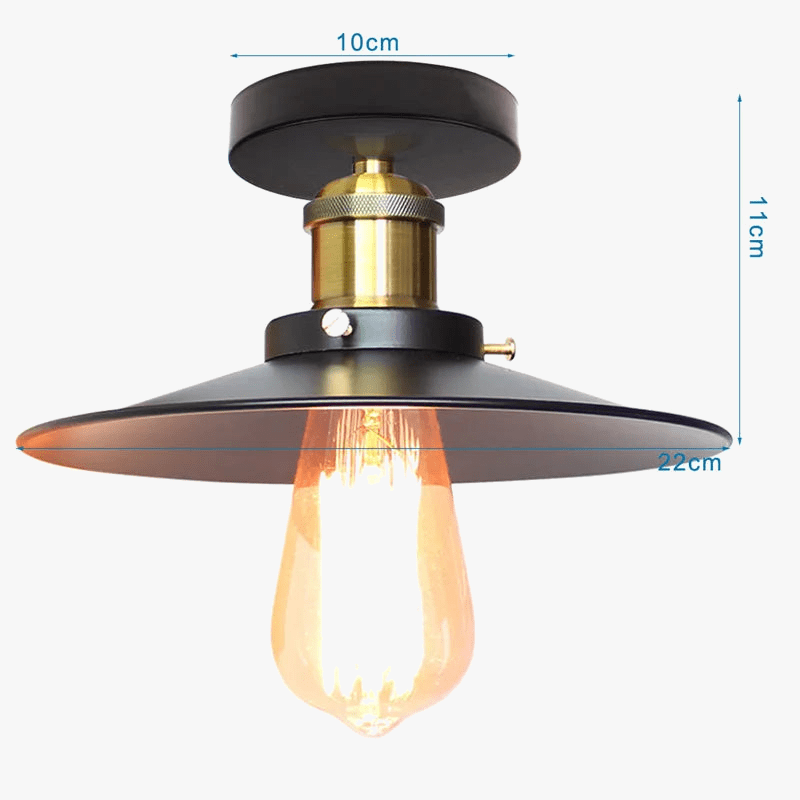 Lustre Vintage Industriel - Plafonnier Rétro Américain - Éclairage Grenier Vintage | Marco Lucetti