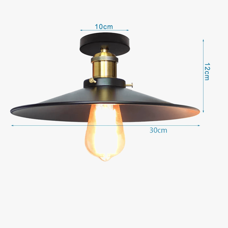 Lustre Vintage Industriel - Plafonnier Rétro Américain - Éclairage Grenier Vintage | Marco Lucetti