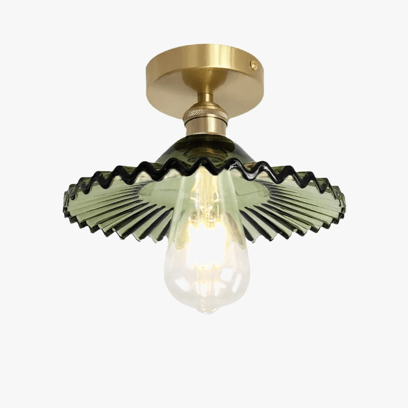 Lustre Vintage Japonais en Verre pour Balcon et Entrée - Élégance Authentique | Marco Lucetti