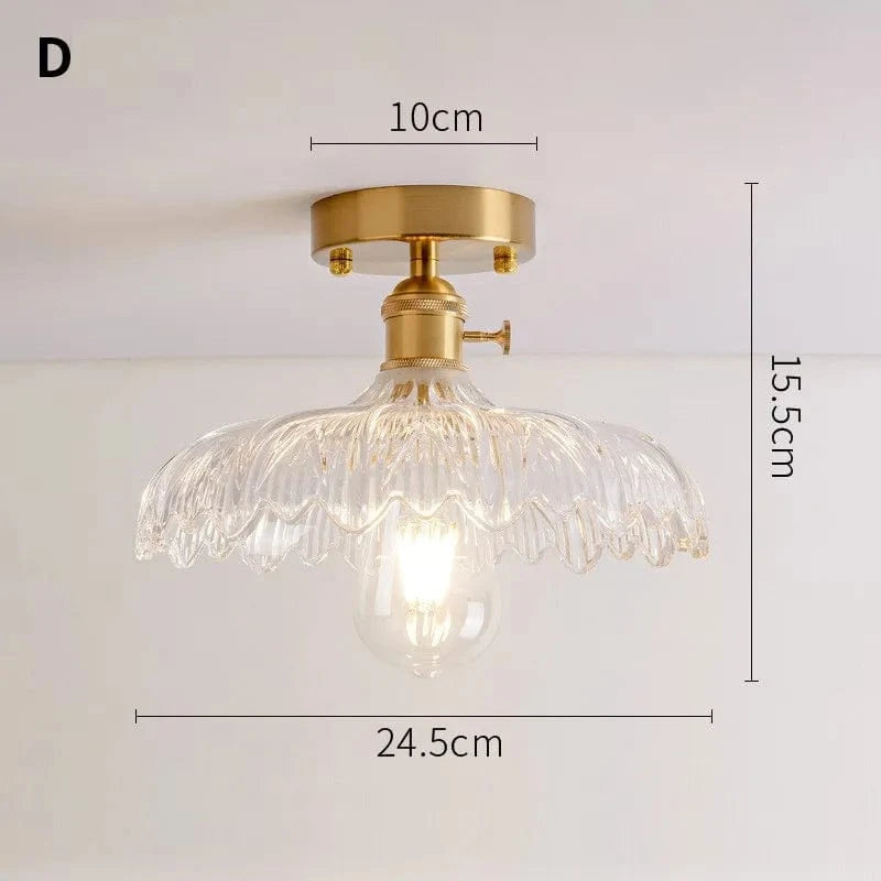 Lustre Vintage Japonais en Verre pour Balcon et Entrée - Élégance Authentique | Marco Lucetti D
