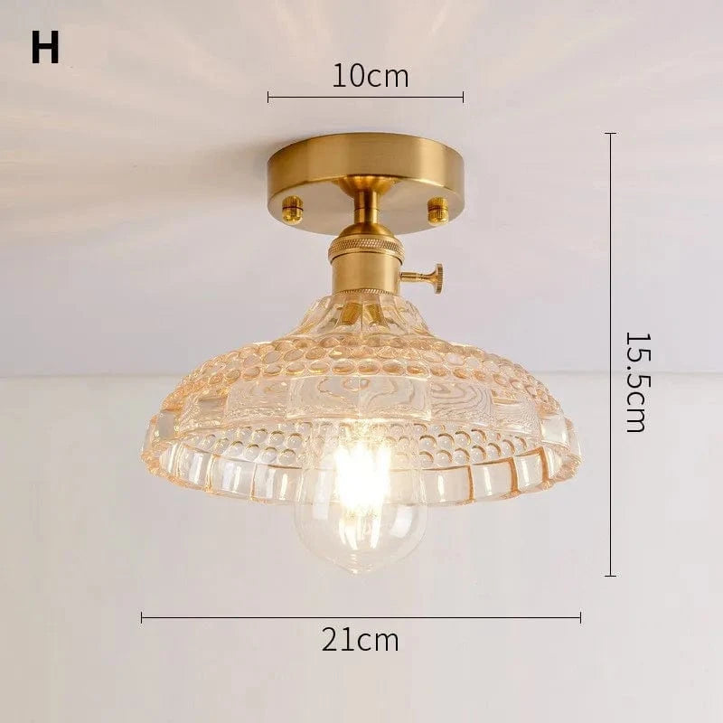 Lustre Vintage Japonais en Verre pour Balcon et Entrée - Élégance Authentique | Marco Lucetti H