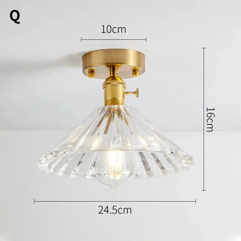 Lustre Vintage Japonais en Verre pour Balcon et Entrée - Élégance Authentique | Marco Lucetti Q