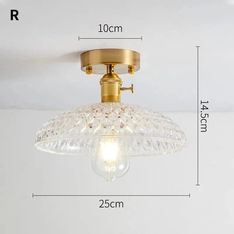 Lustre Vintage Japonais en Verre pour Balcon et Entrée - Élégance Authentique | Marco Lucetti R.