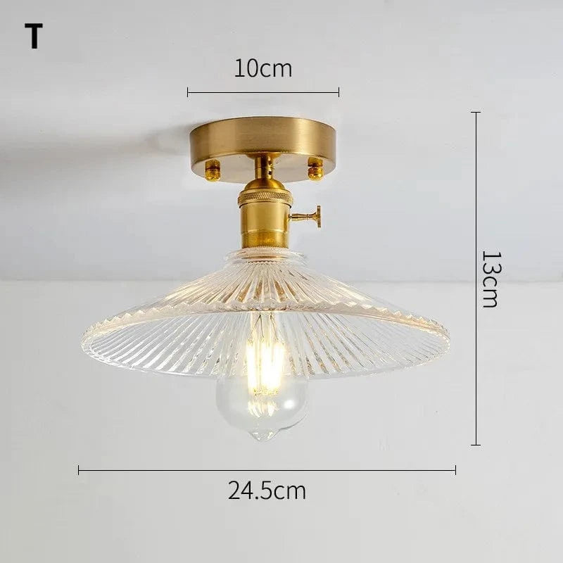 Lustre Vintage Japonais en Verre pour Balcon et Entrée - Élégance Authentique | Marco Lucetti T