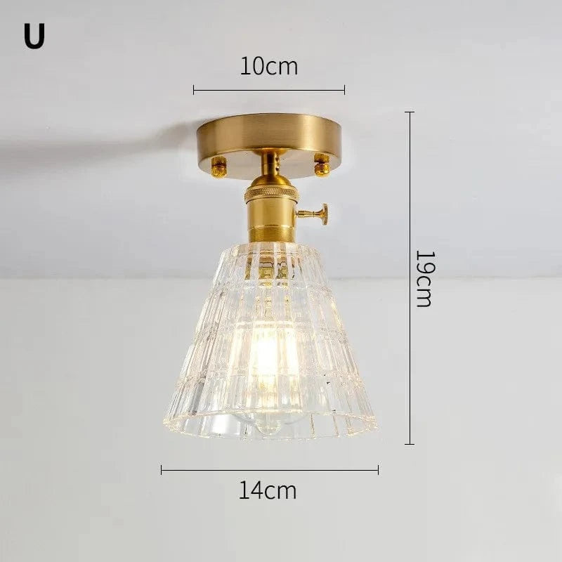 Lustre Vintage Japonais en Verre pour Balcon et Entrée - Élégance Authentique | Marco Lucetti U