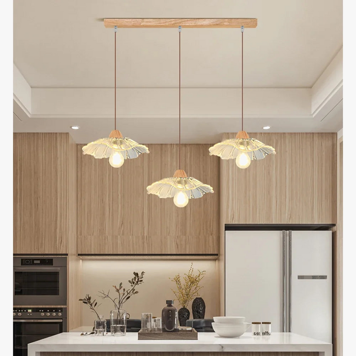 Lustre Vintage en verre de cristal minimaliste