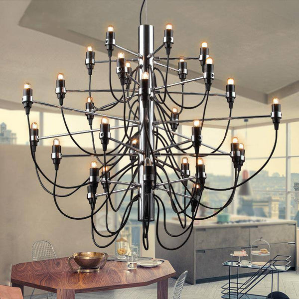 Lustre Vintage Noir Chromé "BlackChrome" | Marco Lucetti