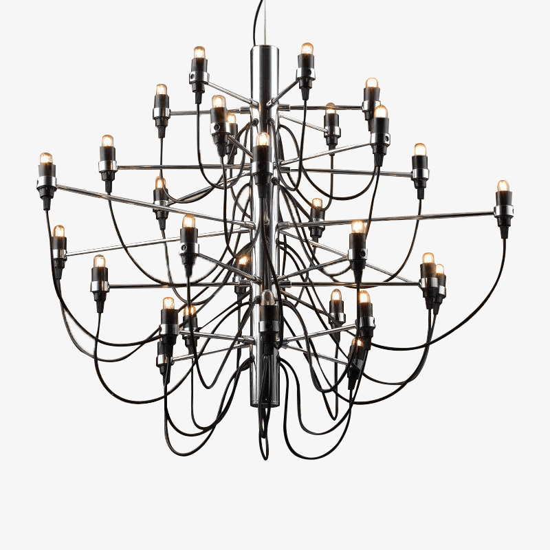 Lustre Vintage Noir Chromé "BlackChrome" | Marco Lucetti