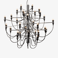 Lustre Vintage Noir Chromé "BlackChrome" | Marco Lucetti