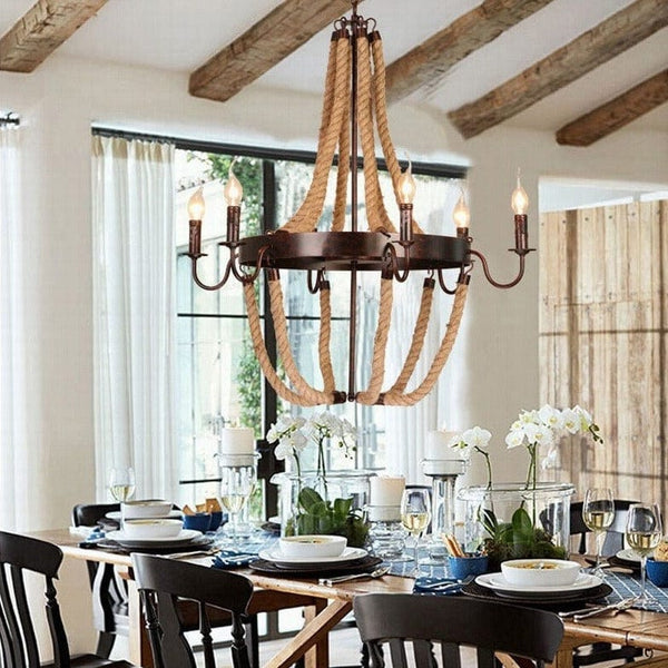 Lustre vintage Vechy Cordes et Fausses Bougies | Marco Lucetti