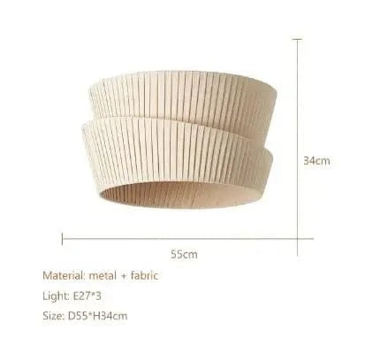 Lustre Wabi Sabi Crème Français Suspension LED pour Intérieur Minimaliste | Marco Lucetti D55CM / Blanc froid