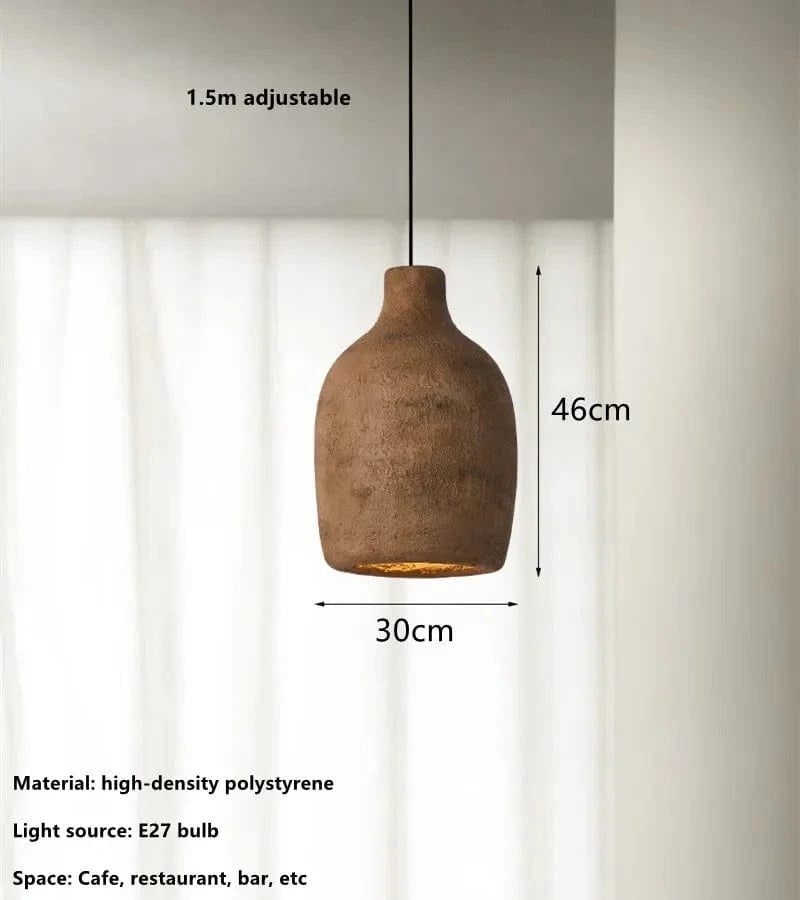 Lustre Wabi-Sabi Japonais Moderne pour la Maison | Marco Lucetti B-Marron-D30cm / Lumière neutre