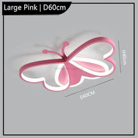 Lustre Winfordo LED Papillon 2024 avec Intensité Réglable pour Enfants | Marco Lucetti Grand rose / CHINE / Blanc froid 6000K