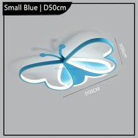 Lustre Winfordo LED Papillon 2024 avec Intensité Réglable pour Enfants | Marco Lucetti Petit Bleu / CHINE / Blanc chaud 3000K