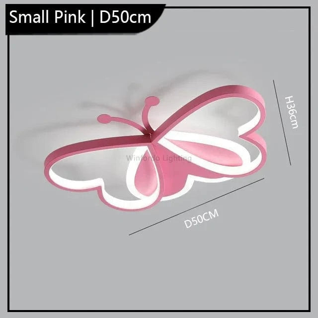 Lustre Winfordo LED Papillon 2024 avec Intensité Réglable pour Enfants | Marco Lucetti Petit rose / CHINE / Blanc neutre 4000K