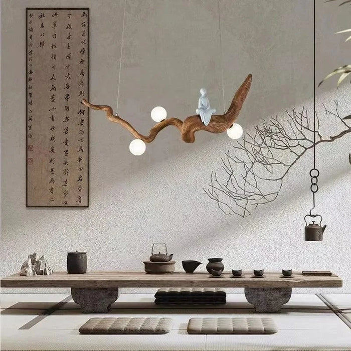 Lustre Zen Bois Branches Suspension | Marco Lucetti