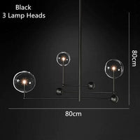 Lustre Zuri: Design LED de Luxe | Marco Lucetti 3 ampoules - Noir / Chaude