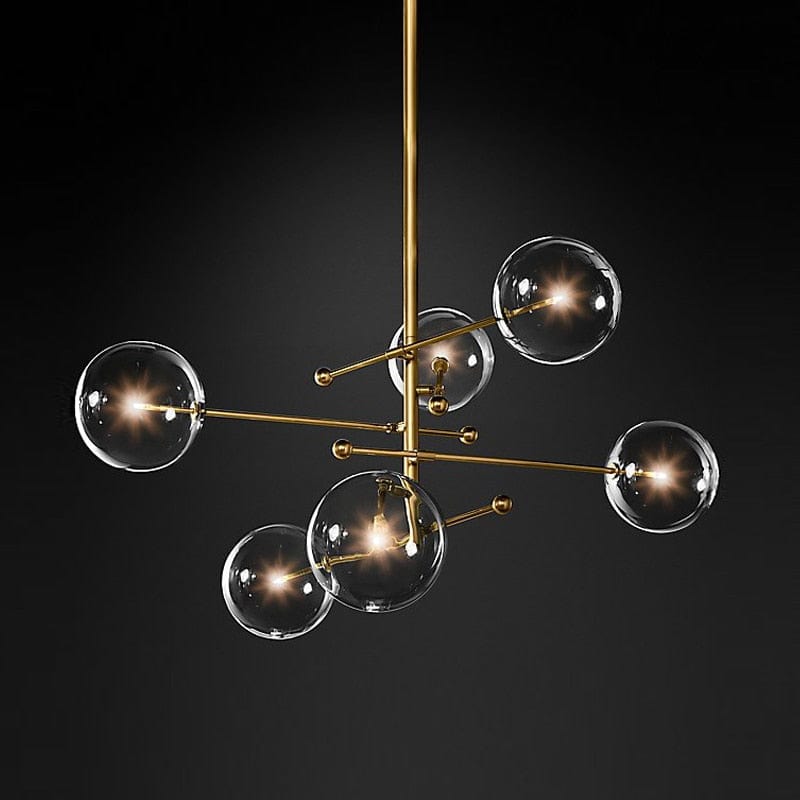 Lustre Zuri: Design LED de Luxe | Marco Lucetti 6 ampoules - Doré / Chaude