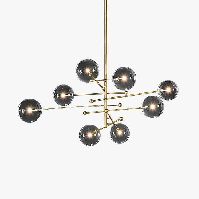 Lustre Zuri: Design LED de Luxe | Marco Lucetti 8 ampoules - Doré / Chaude