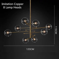 Lustre Zuri: Design LED de Luxe | Marco Lucetti 8 ampoules - Doré / Froide