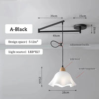 Lustres à bascule LED pour table à manger nordique | Marco Lucetti A noir