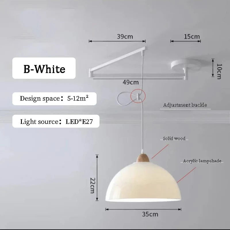 Lustres à bascule LED pour table à manger nordique | Marco Lucetti B Blanc