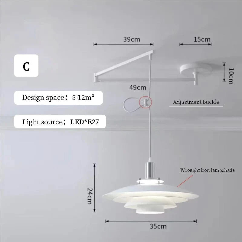 Lustres à bascule LED pour table à manger nordique | Marco Lucetti C