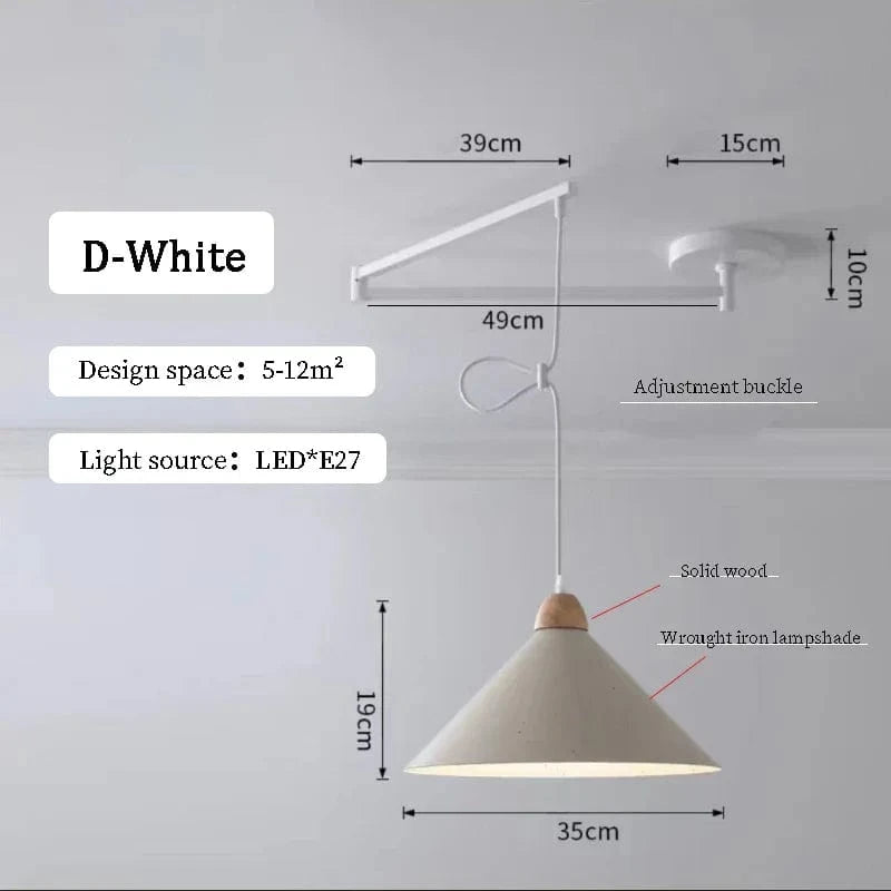 Lustres à bascule LED pour table à manger nordique | Marco Lucetti D Blanc