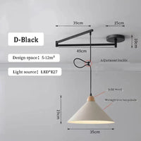 Lustres à bascule LED pour table à manger nordique | Marco Lucetti D Noir