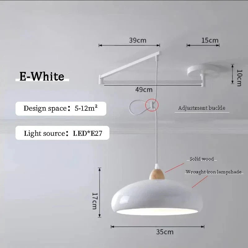 Lustres à bascule LED pour table à manger nordique | Marco Lucetti E Blanc