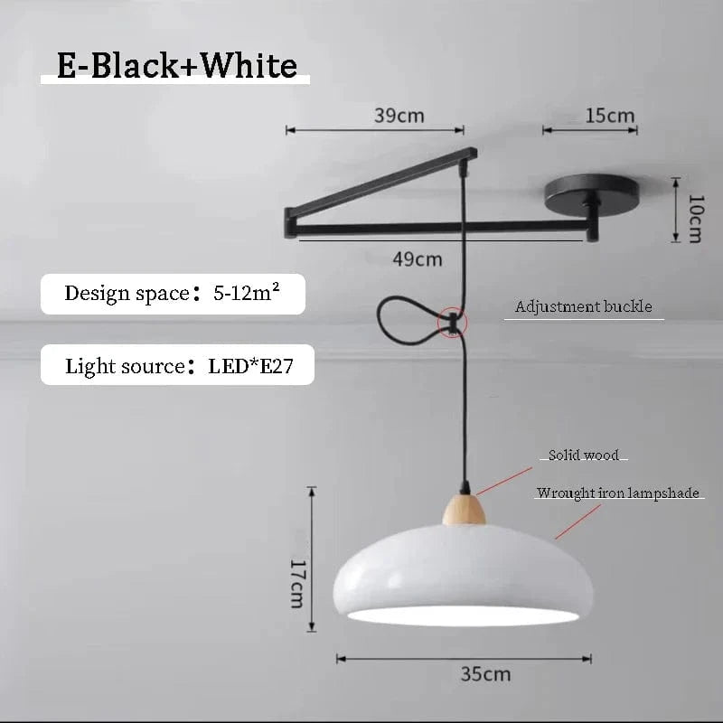 Lustres à bascule LED pour table à manger nordique | Marco Lucetti E Noir Blanc