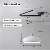Lustres à bascule LED pour table à manger nordique | Marco Lucetti E Noir Blanc