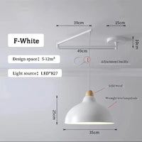 Lustres à bascule LED pour table à manger nordique | Marco Lucetti F Blanc