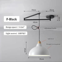 Lustres à bascule LED pour table à manger nordique | Marco Lucetti F Noir